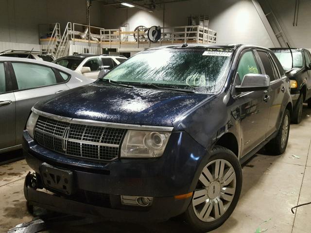 2LMDU88C08BJ22015 - 2008 LINCOLN MKX BLUE photo 2