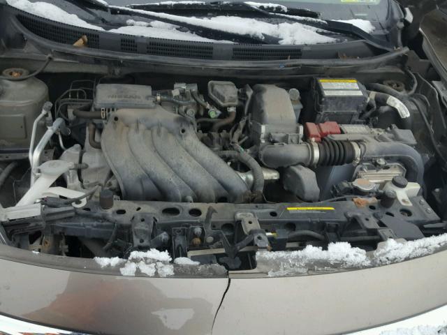 3N1CN7AP9FL877393 - 2015 NISSAN VERSA S GRAY photo 7