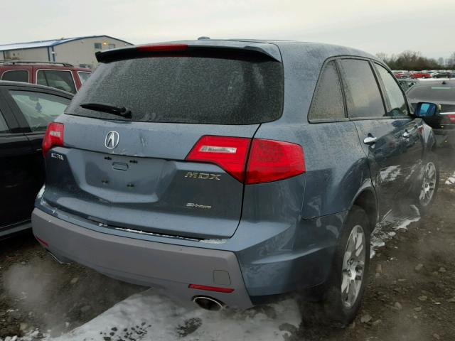 2HNYD28247H531212 - 2007 ACURA MDX BLUE photo 4