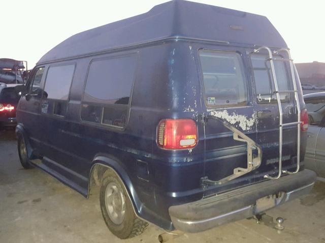 2B6HB21Y3RK175310 - 1994 DODGE RAM VAN B2 BLUE photo 3