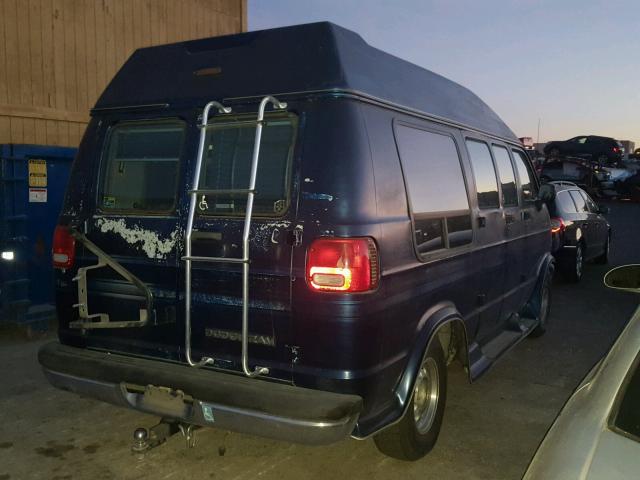 2B6HB21Y3RK175310 - 1994 DODGE RAM VAN B2 BLUE photo 4