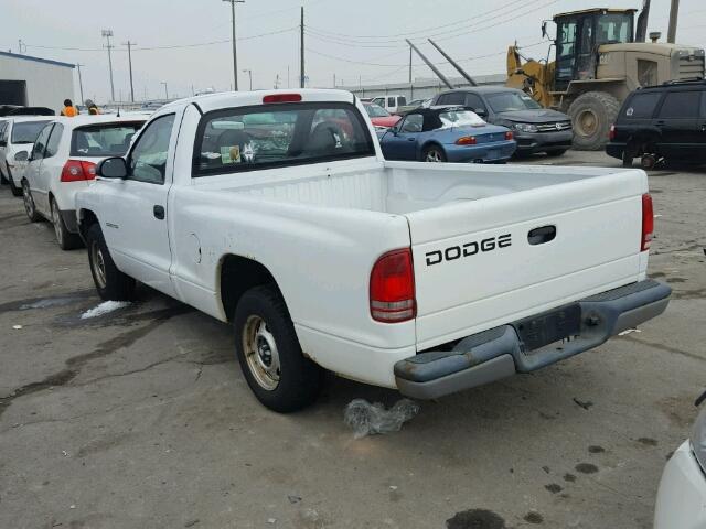 1B7FL26P4YS612476 - 2000 DODGE DAKOTA WHITE photo 3