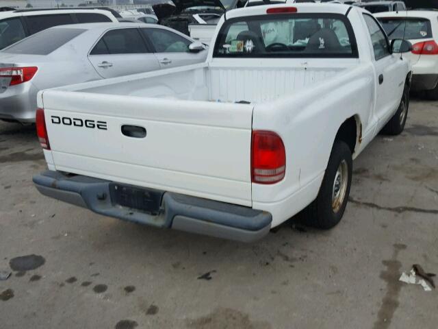 1B7FL26P4YS612476 - 2000 DODGE DAKOTA WHITE photo 4