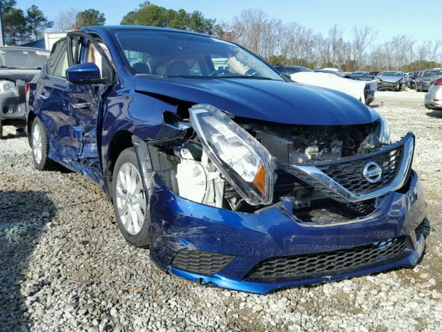 3N1AB7AP8HY299163 - 2017 NISSAN SENTRA S BLUE photo 1