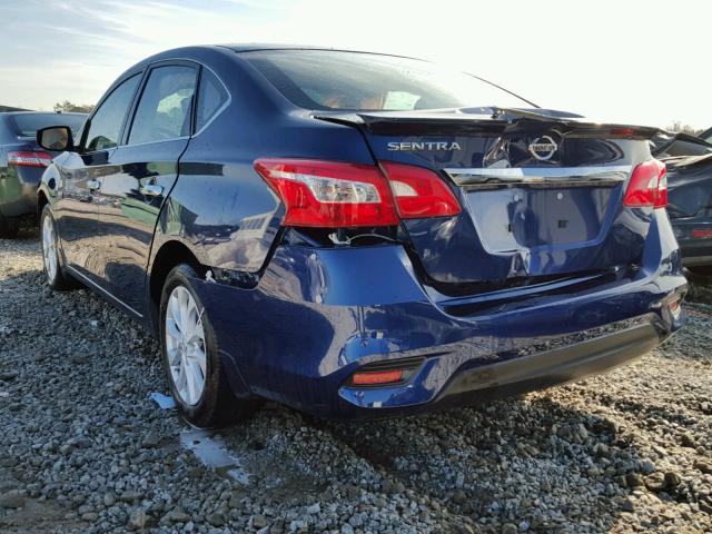 3N1AB7AP8HY299163 - 2017 NISSAN SENTRA S BLUE photo 3