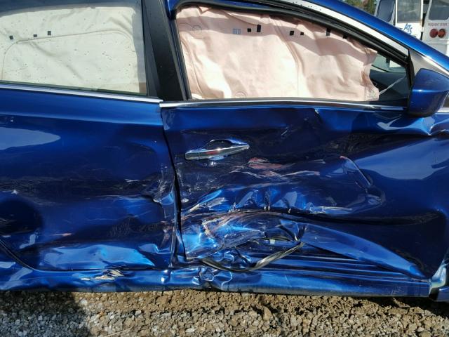 3N1AB7AP8HY299163 - 2017 NISSAN SENTRA S BLUE photo 9