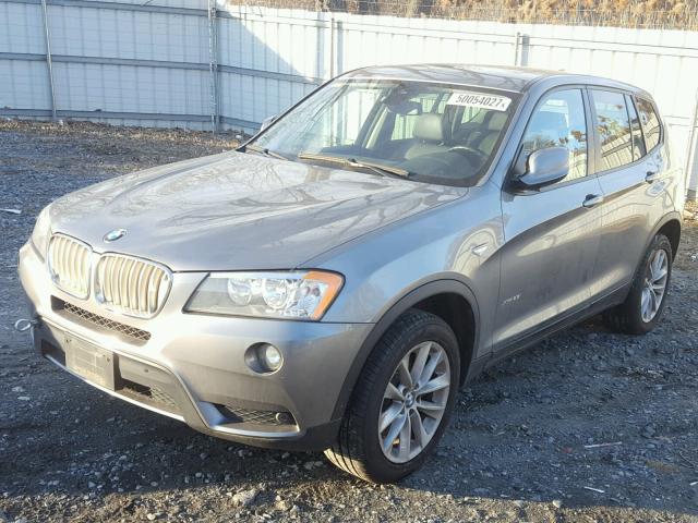 5UXWX9C54D0A21992 - 2013 BMW X3 XDRIVE2 GRAY photo 2