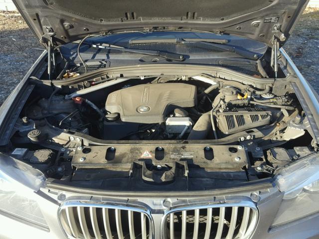 5UXWX9C54D0A21992 - 2013 BMW X3 XDRIVE2 GRAY photo 7