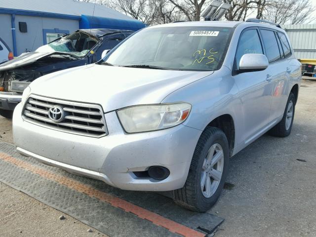 JTEES41A682004578 - 2008 TOYOTA HIGHLANDER SILVER photo 2