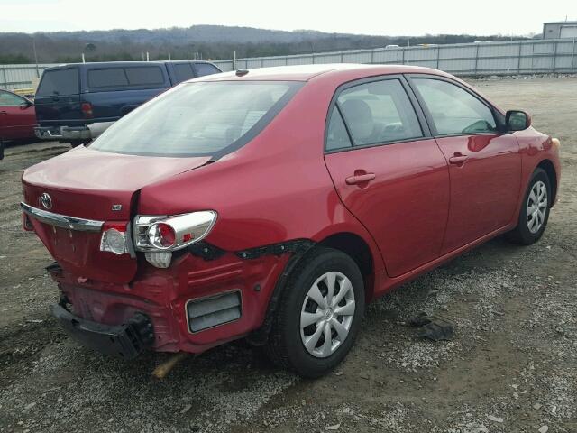 2T1BU4EE9BC557622 - 2011 TOYOTA COROLLA BA RED photo 4