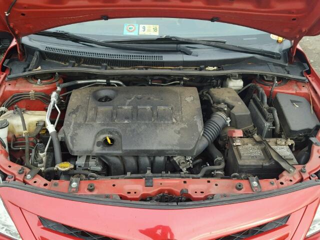 2T1BU4EE9BC557622 - 2011 TOYOTA COROLLA BA RED photo 7