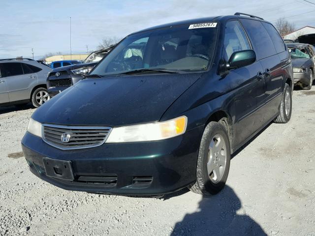 2HKRL18601H514996 - 2001 HONDA ODYSSEY EX GREEN photo 2