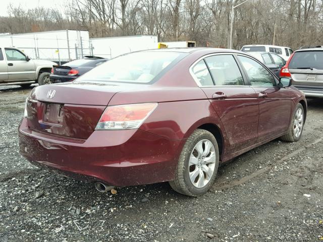 1HGCP2F71AA191286 - 2010 HONDA ACCORD EX BURGUNDY photo 4