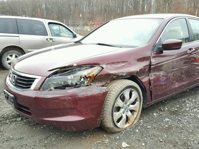 1HGCP2F71AA191286 - 2010 HONDA ACCORD EX BURGUNDY photo 9