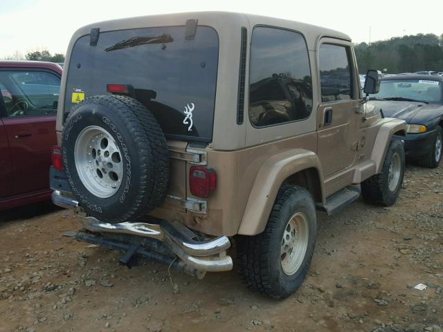 1J4FY49S6XP432005 - 1999 JEEP WRANGLER / GOLD photo 4