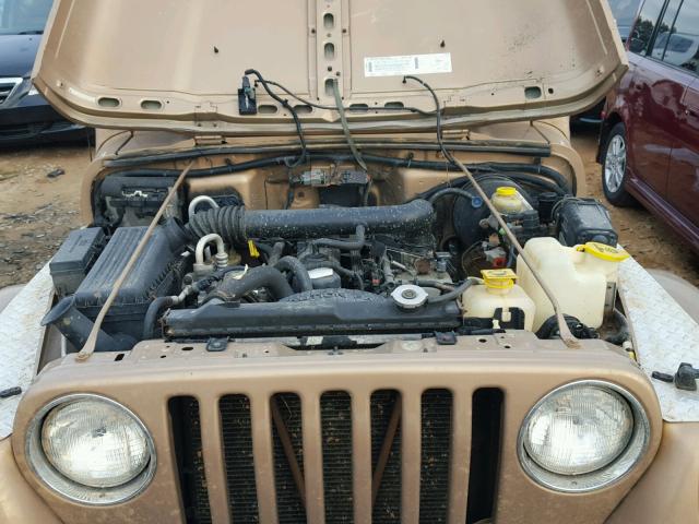 1J4FY49S6XP432005 - 1999 JEEP WRANGLER / GOLD photo 7