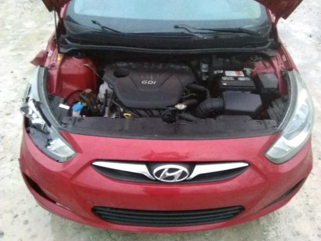 KMHCT5AE1EU148861 - 2014 HYUNDAI ACCENT GLS RED photo 7