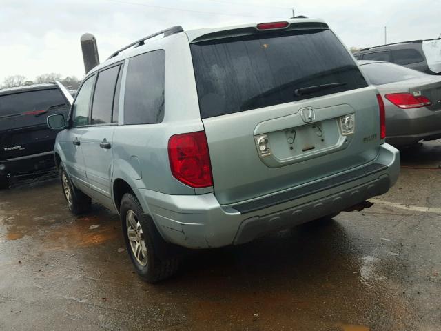 2HKYF18653H500307 - 2003 HONDA PILOT EXL BLUE photo 3