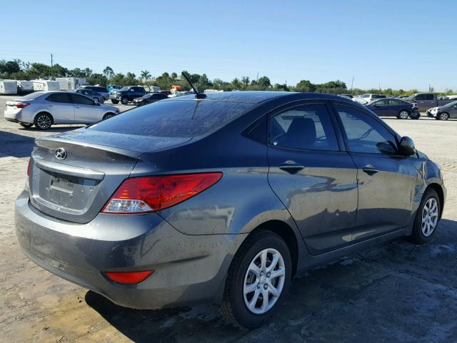 KMHCT4AE9CU215083 - 2012 HYUNDAI ACCENT GLS SILVER photo 4