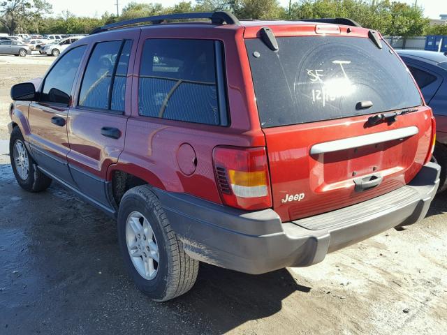 1J4GX48S23C595096 - 2003 JEEP GRAND CHER RED photo 3