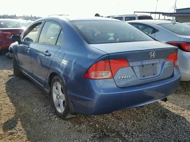 2HGFA16868H534395 - 2008 HONDA CIVIC EX BLUE photo 3