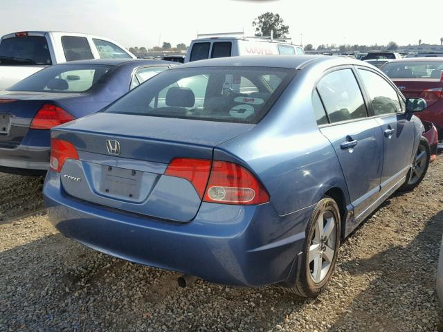 2HGFA16868H534395 - 2008 HONDA CIVIC EX BLUE photo 4