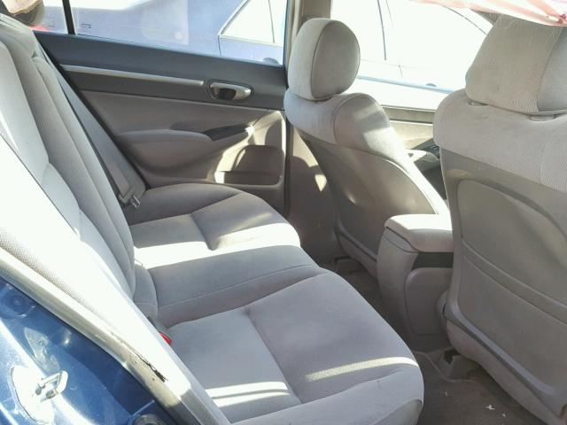 2HGFA16868H534395 - 2008 HONDA CIVIC EX BLUE photo 6