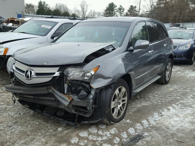 2HNYD28348H538610 - 2008 ACURA MDX TECHNO GRAY photo 2