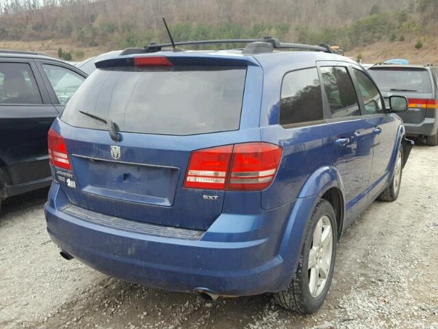 3D4GH57V49T170399 - 2009 DODGE JOURNEY SX BLUE photo 4