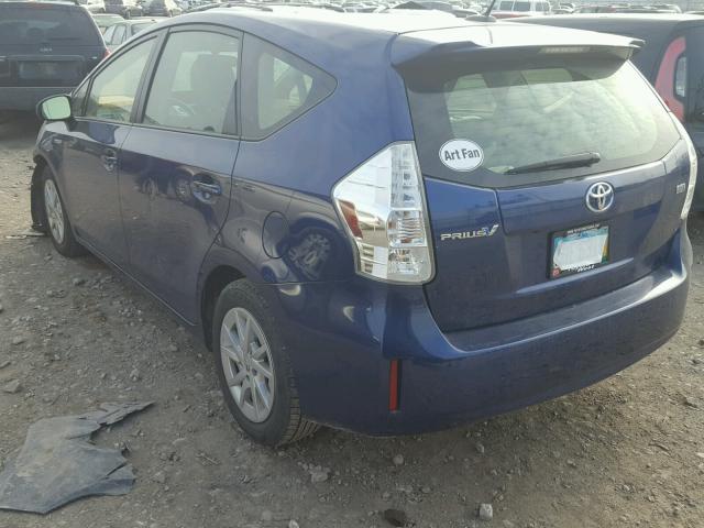 JTDZN3EU4C3135667 - 2012 TOYOTA PRIUS V BLUE photo 3