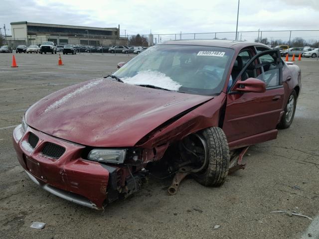 1G2WP52K91F265116 - 2001 PONTIAC GRAND PRIX MAROON photo 2