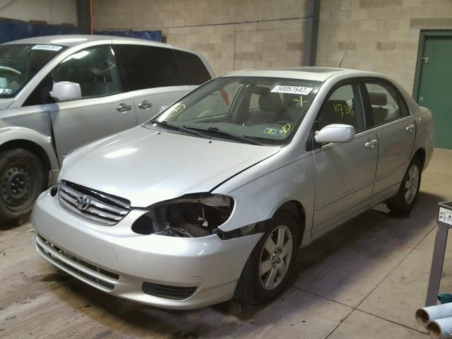 2T1BR38E24C215620 - 2004 TOYOTA COROLLA CE SILVER photo 2