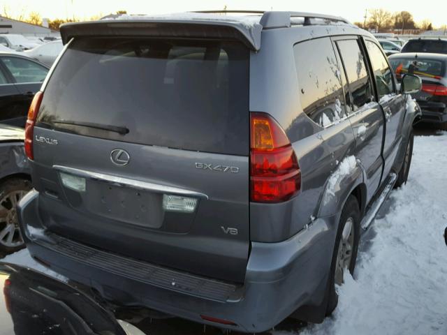 JTJBT20X950072683 - 2005 LEXUS GX 470 GRAY photo 4