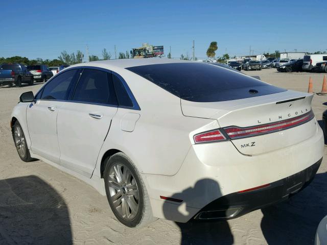 3LN6L2GK6FR628069 - 2015 LINCOLN MKZ WHITE photo 3
