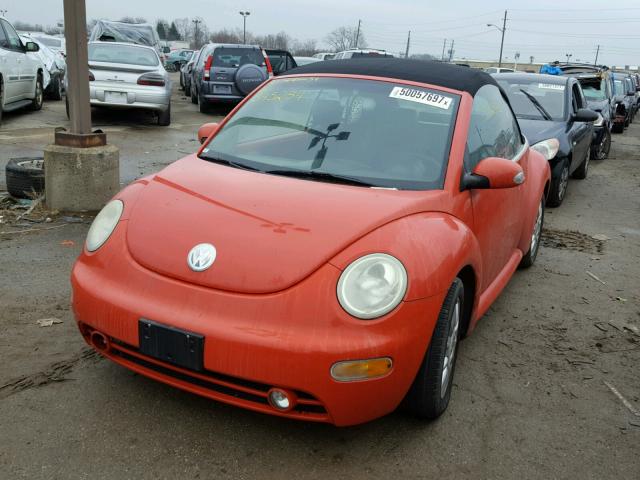 3VWCM31Y14M345254 - 2004 VOLKSWAGEN NEW BEETLE ORANGE photo 2