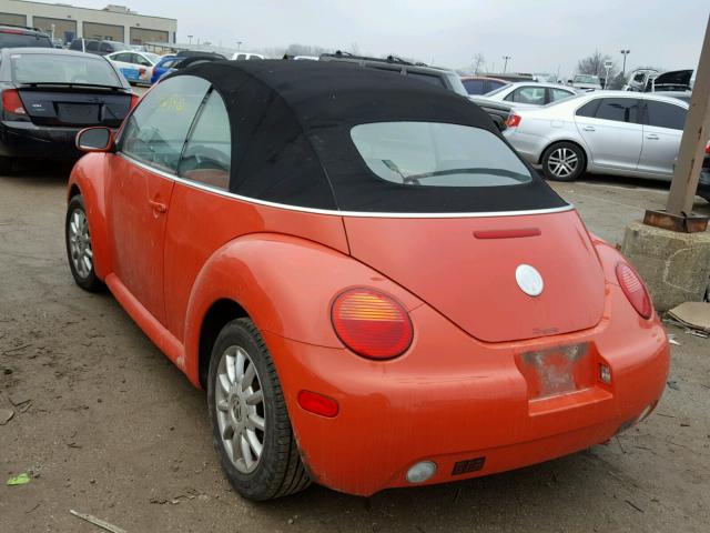 3VWCM31Y14M345254 - 2004 VOLKSWAGEN NEW BEETLE 橙色 照片 3