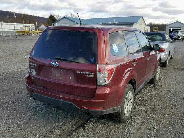 JF2SH6AC7AH701071 - 2010 SUBARU FORESTER 2 MAROON photo 4