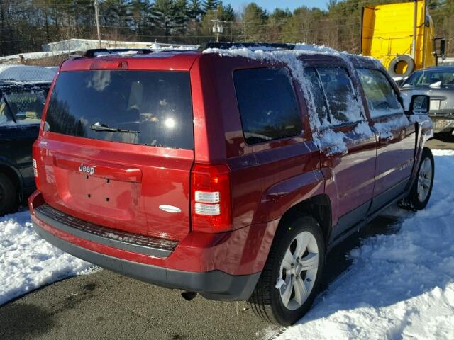 1C4NJPFA5CD639807 - 2012 JEEP PATRIOT LA RED photo 4