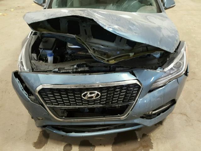 KMHE24L17GA015218 - 2016 HYUNDAI SONATA HYB BLUE photo 7