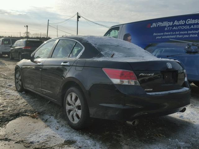 1HGCP36818A037993 - 2008 HONDA ACCORD EXL BLACK photo 3