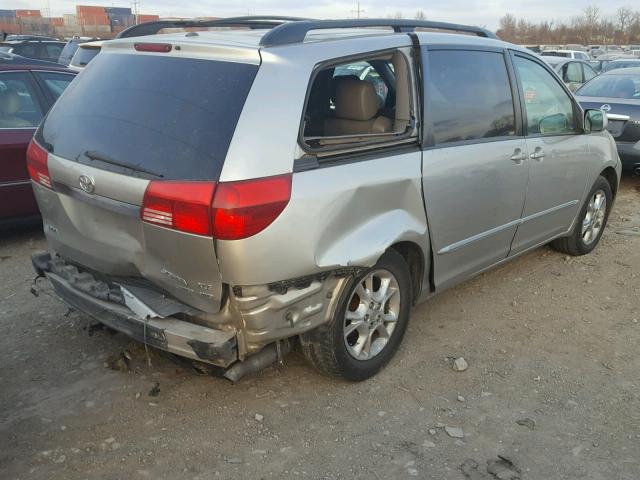 5TDBA22C94S020016 - 2004 TOYOTA SIENNA XLE GRAY photo 4