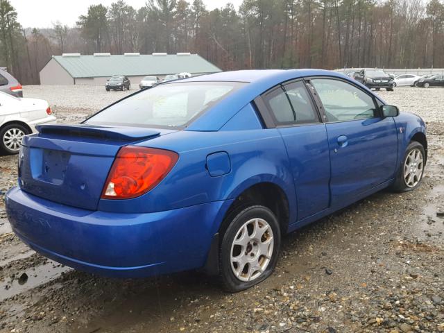 1G8AN12F83Z182134 - 2003 SATURN ION LEVEL BLUE photo 4