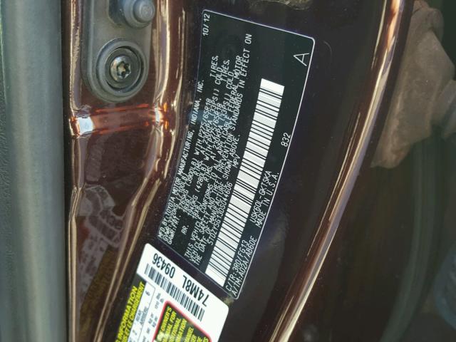 5TDZY5G13DS044606 - 2013 TOYOTA SEQUOIA SR BURGUNDY photo 10