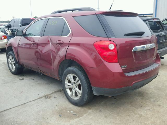 2CNALPEW7A6251166 - 2010 CHEVROLET EQUINOX LT BURGUNDY photo 3