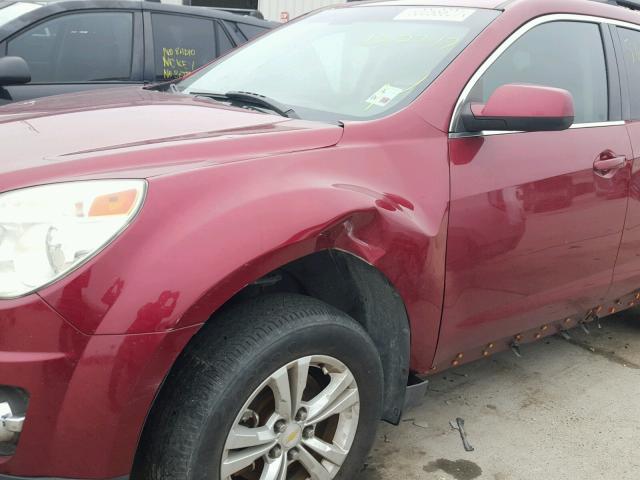 2CNALPEW7A6251166 - 2010 CHEVROLET EQUINOX LT BURGUNDY photo 9