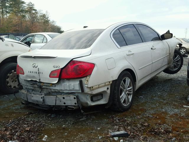 JN1CV6AR2AM254627 - 2010 INFINITI G37 WHITE photo 4