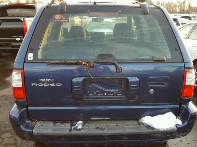 4S2DM58W524315064 - 2002 ISUZU RODEO S BLUE photo 9