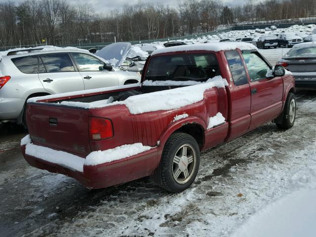 1GTCS1941W8527378 - 1998 GMC SONOMA MAROON photo 4