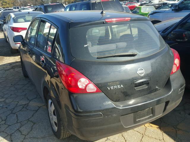 3N1BC13E07L370166 - 2007 NISSAN VERSA S BLACK photo 3