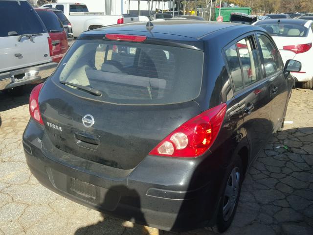 3N1BC13E07L370166 - 2007 NISSAN VERSA S BLACK photo 4